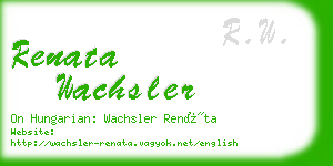 renata wachsler business card